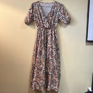 Pull & Bear Floral Paisley Dress - XS